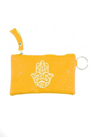 Yellow hand pouch from Fatma