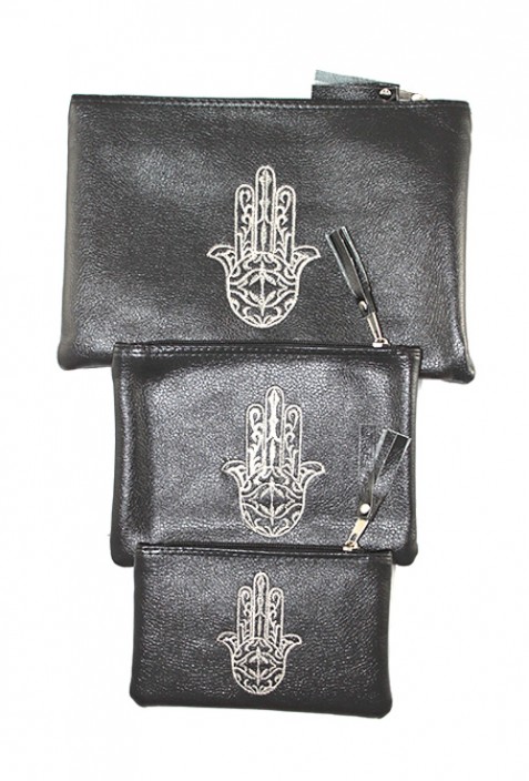 Set von 3 lila Taschen