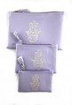 Lot de 3 pochettes mauve