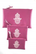 Set of 3 pink pockets