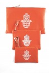 Lot de 3 pochettes orange