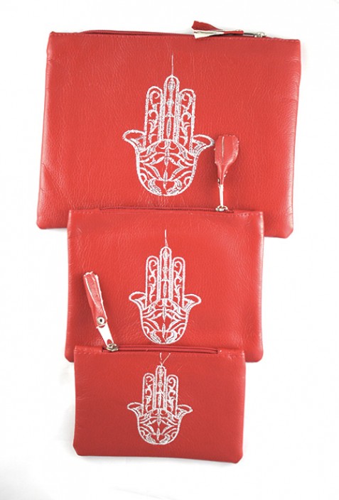 Lot de 3 pochettes orange