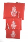 Conjunto de 3 bolsillos rojos