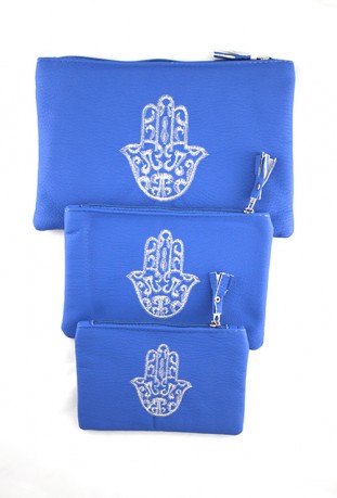 Set von 3 blassrosa Taschen