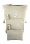 Lot de 3 pochettes beige