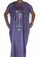 Djellaba woman purple hand of fatma