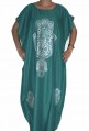 Djellaba femme bleue foncé main de fatma