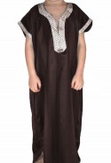 Djellaba enfant garçon marron foncé