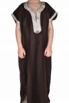 Djellaba child dark brown