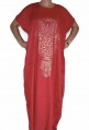 Djellaba femme rouge main de fatma