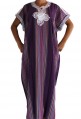 Djellaba femme violette traditionnelle