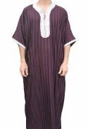 Djellaba homme bordeaux satin