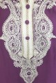 Djellaba violet woman with embroidery and brilliants