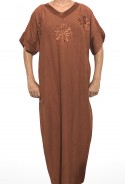 Djellaba femme marron broderies Berbère