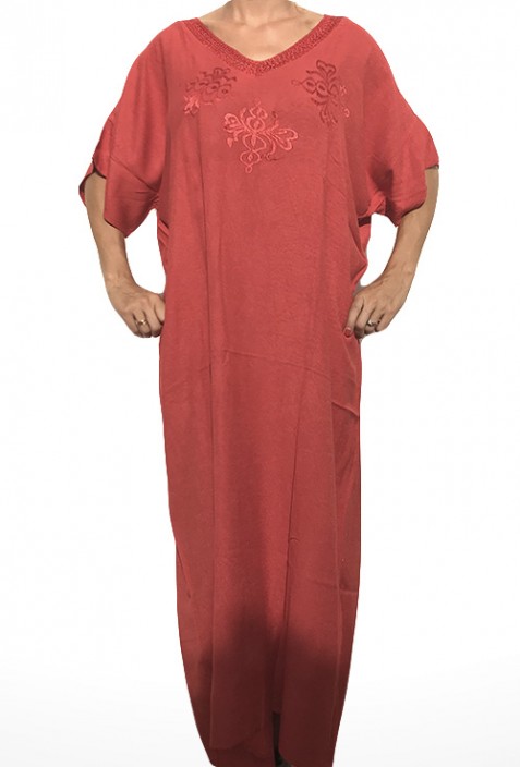 Djellaba femme rouge broderies Berbère