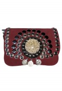 Bordeaux Wildlederhandtasche