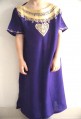 Djellaba child violet and gold