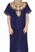 Djellaba child violet and gold