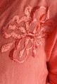 Djellaba femme rose tricot brodée