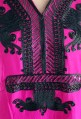 Djellaba woman pink with black sequins