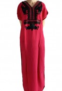 Djellaba red woman with black glitter