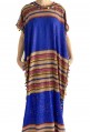 Djellaba woman blue and gold with tassels