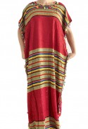 Djellaba woman red and gold with pompoms