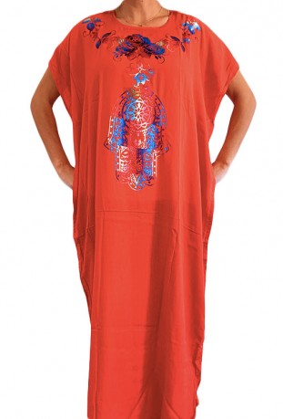 Djellaba femme rouge main de fatma