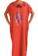 Djellaba femme rouge vif main de fatma