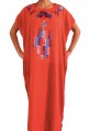 Djellaba red woman with black glitter