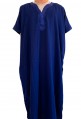 Djellaba kaftan homme bleue satin