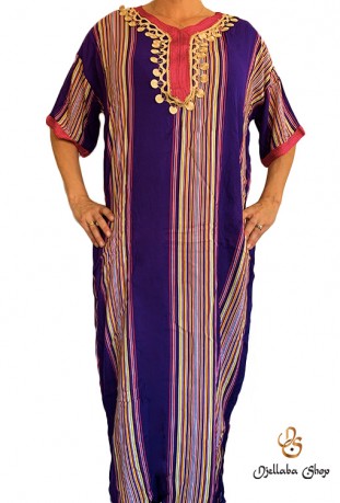 Djellaba traditionnelle 2021 violette kaftan