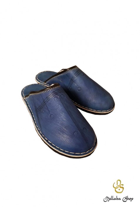 Zapatillas de piel azul