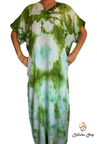 Djellaba femme verte série kaftan plage