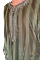 Djellaba kaftan man green striped