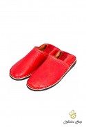 Zapatillas de piel rojas