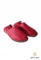 Berber red leather slippers