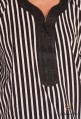 Djellaba kaftan man black striped