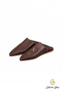 Men's slippers in sahara brown leather