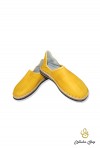 Sahara yellow leather slippers