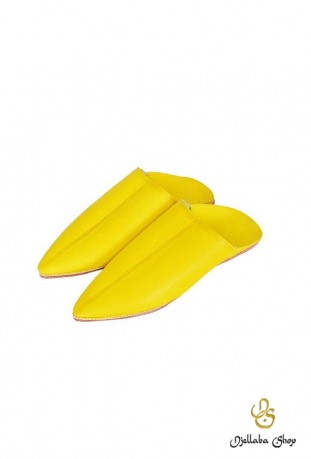 Men's slippers in Mamounia yellow leather