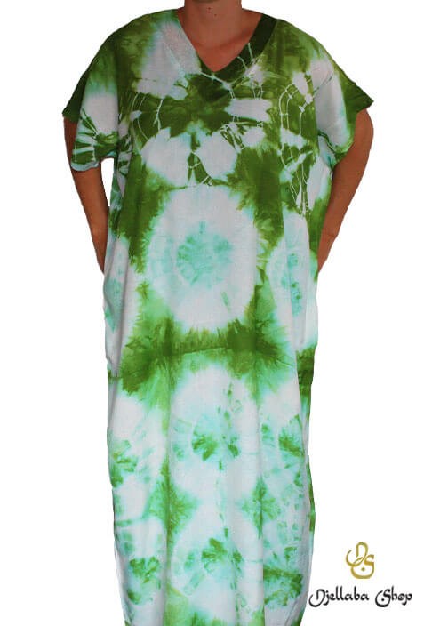 Chilaba mujer verde oliva playa kaftan serie