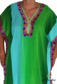 Djellaba green blue woman with pompoms 2022