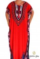 Djellaba femme rouge africane chic