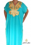 Djellaba woman blue embroidered low price