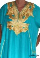 Djellaba woman blue embroidered low price