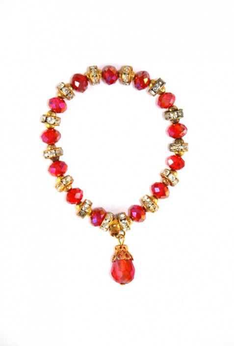 Red and gold bracelet flower of the desert