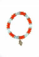 Armband orange und blau Stern Marokko