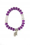Bracelet traditionnel gris et violet